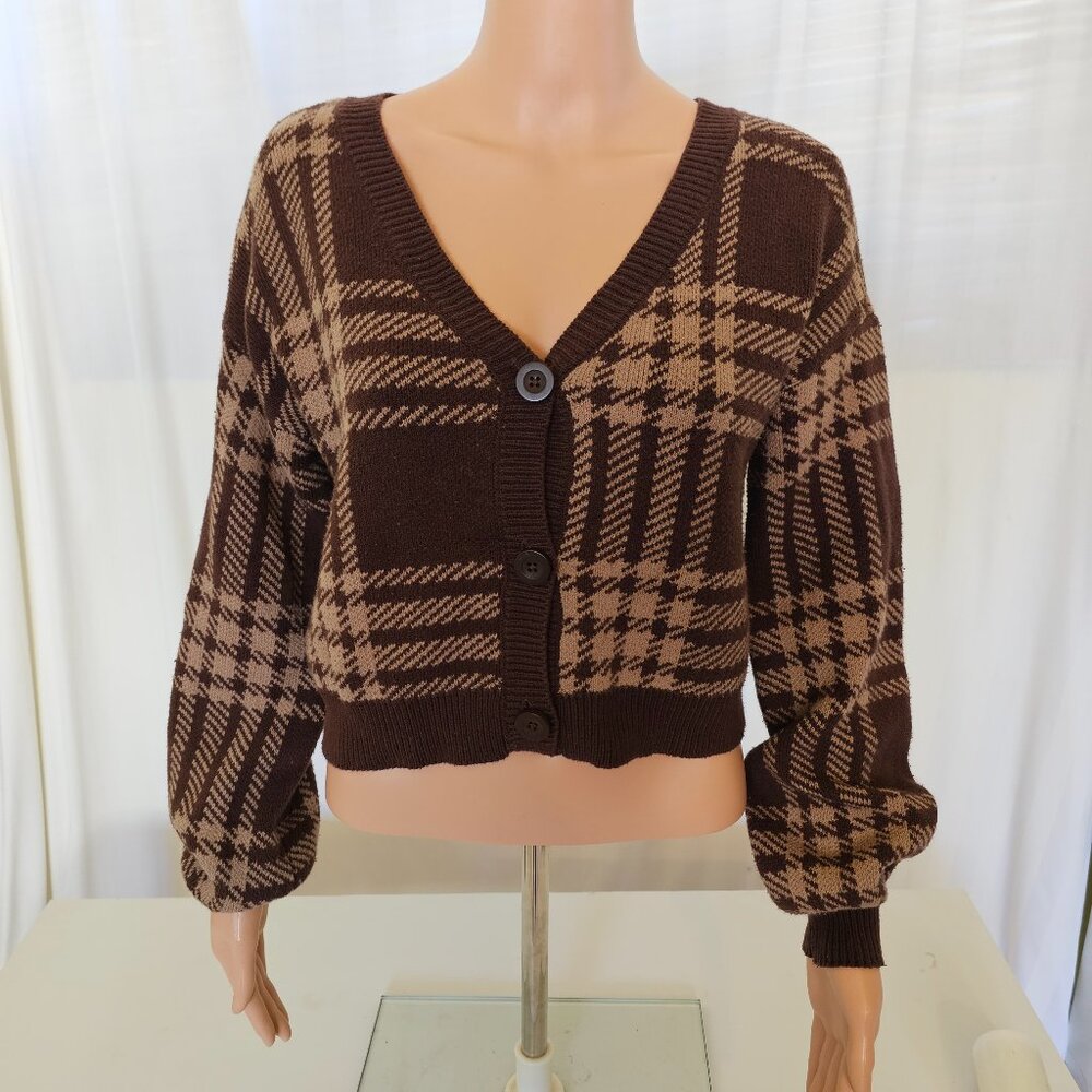 Brown Cardigan Sweater